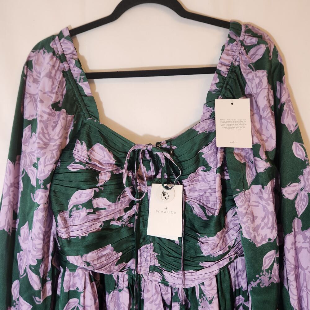 BY MALINA Gigi Mini Green Purple Semi Formal Dress - Picture 8 of 13